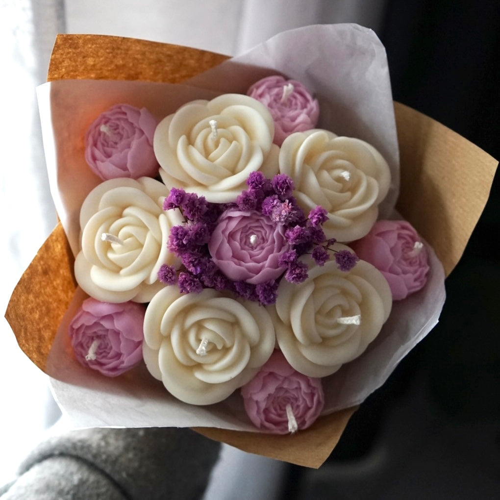 Bouquet violet et blanc